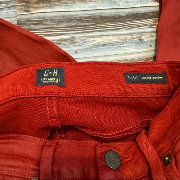 Citizens of Humanity Rocket Slick Coated High Rise Skinny Jeans Red Sz 26 - Picture 10 of 15